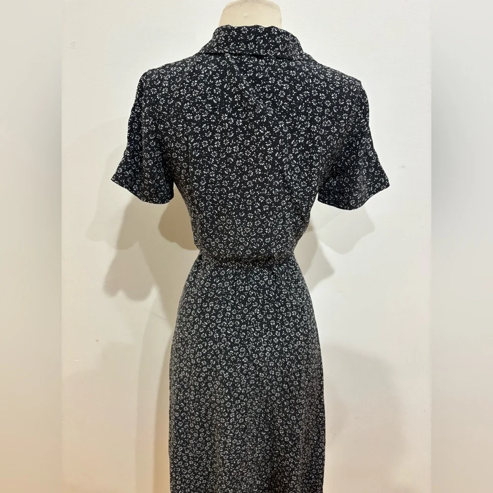 Club Monaco Open Neck Silk Shirt Dress, Size: XS - Picture 7 of 12